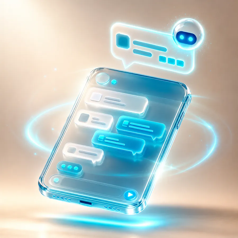 AI agents and chatbots answering on a chat interface